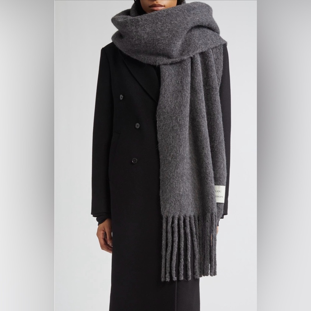 LouLou de Saison Alpaca Blend Scarf, Gray